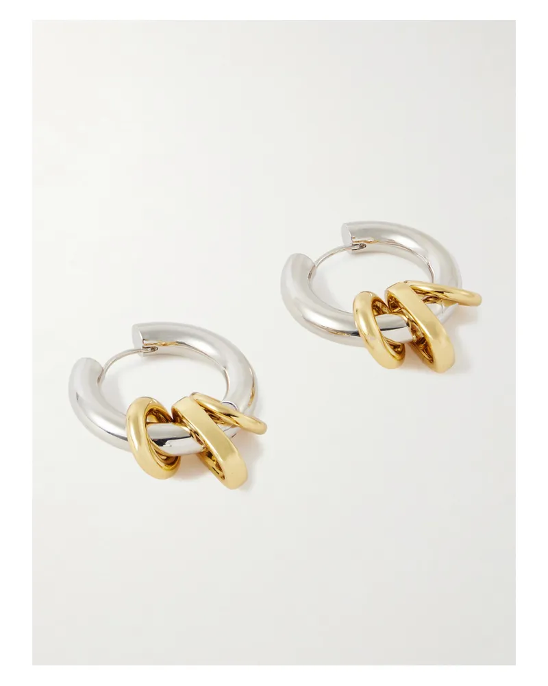 Laura Lombardi Genna Creolen Mit Rhodium- Und Goldauflage Gold