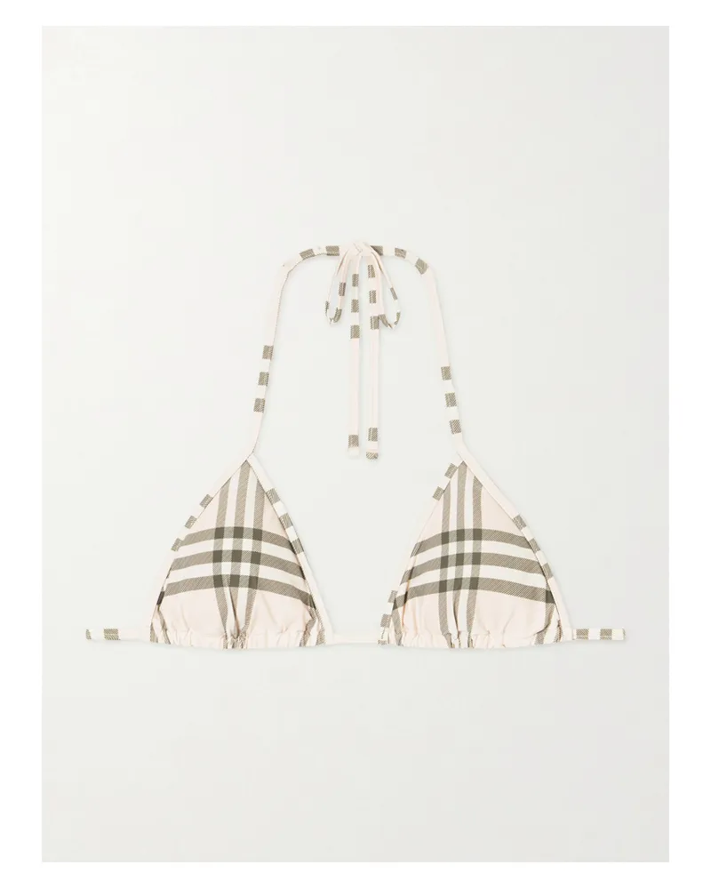 Burberry Sadie Checked Bikini Top - Pink Pink