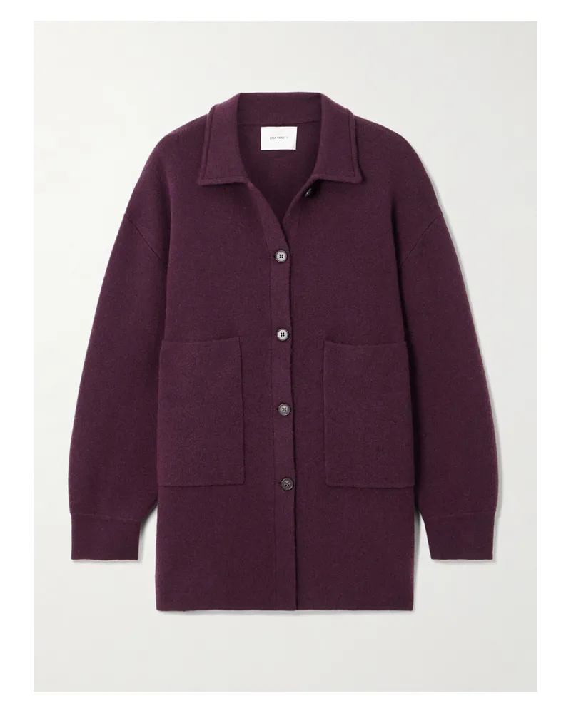 Lisa Yang Julianne Cashmere Cardigan - Burgundy Burgundy