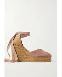 Castañer Net Sustain Chiara 80 Espadrille-wedges aus Canvas Pink