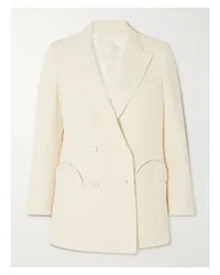 Blazé Milano Resolute Everyday Doppelreihiger Blazer aus Woll-crêpe Creme