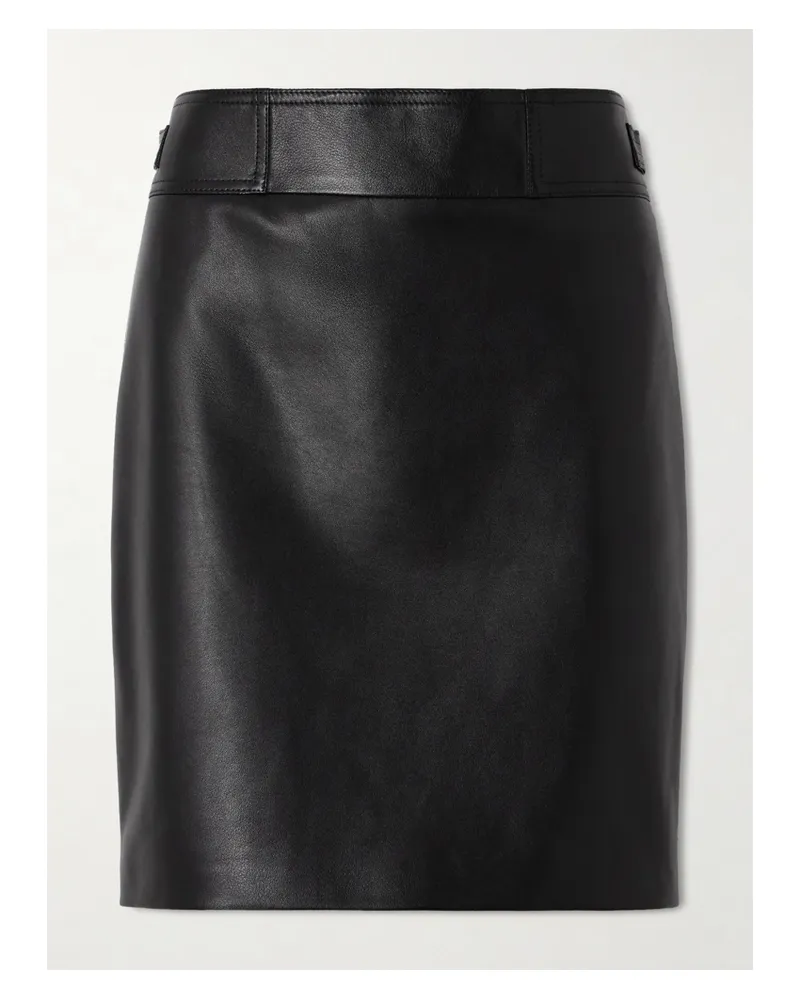 Magda Butrym Leather Midi Skirt - Black Black