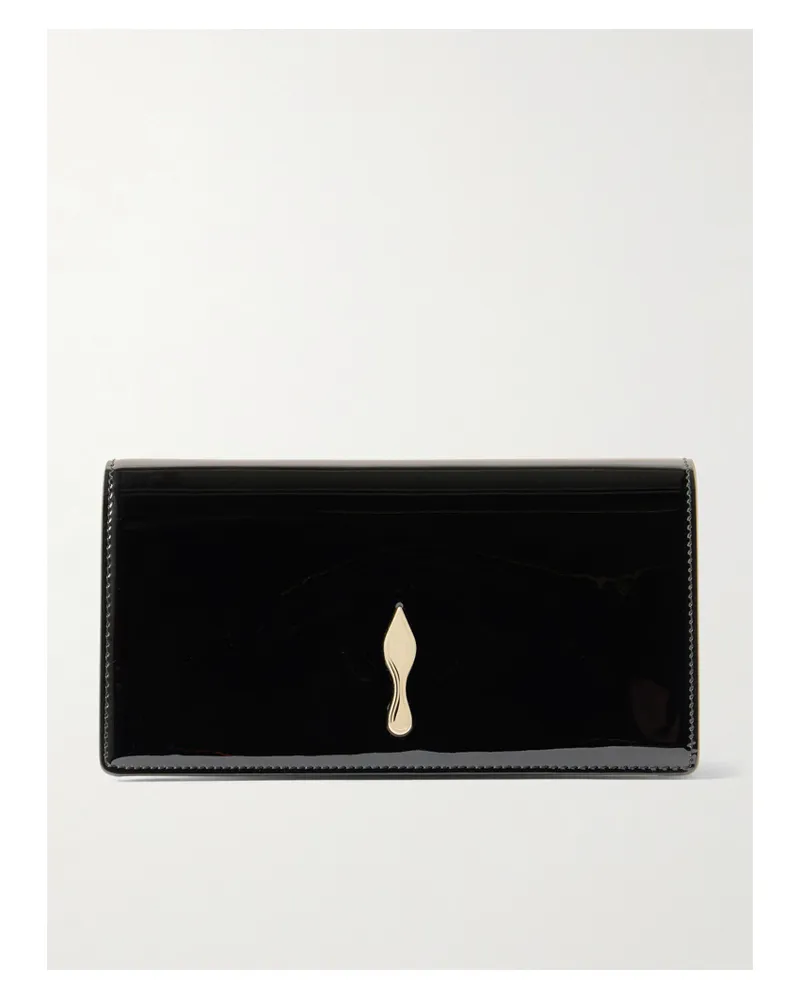 Christian Louboutin Bettina Patent-leather Clutch - Black Black