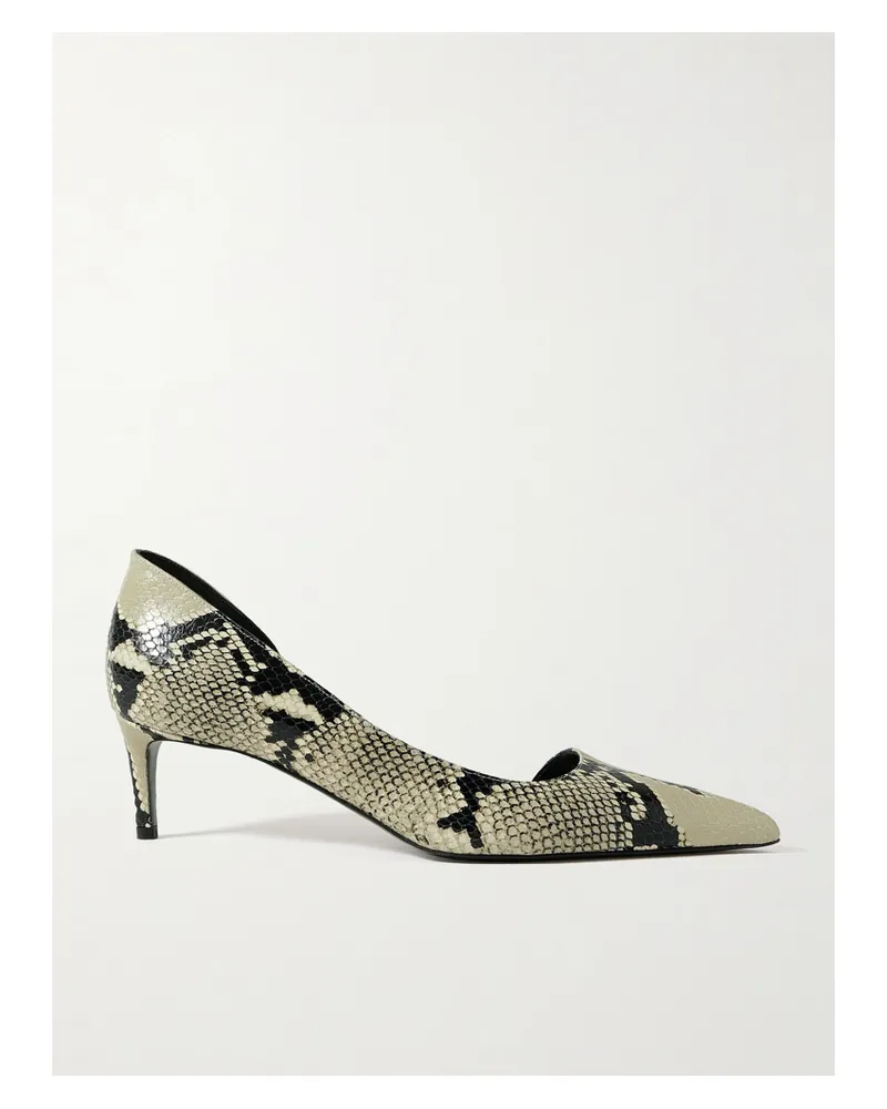 KHAITE Jett Snake-effect Leather Pumps - Animal Print Animal