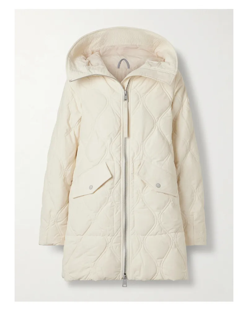 Canada Goose Alessia Daunenmantel Aus Gestepptem Ripstop Aus Einer Baumwollmischung Mit Kapuze - Wollweiß Wollweiß
