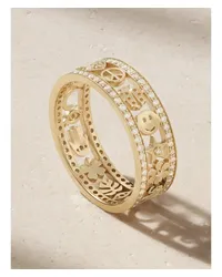 Sydney Evan Open Icon Ring aus 14 Karat  mit Diamanten Gold