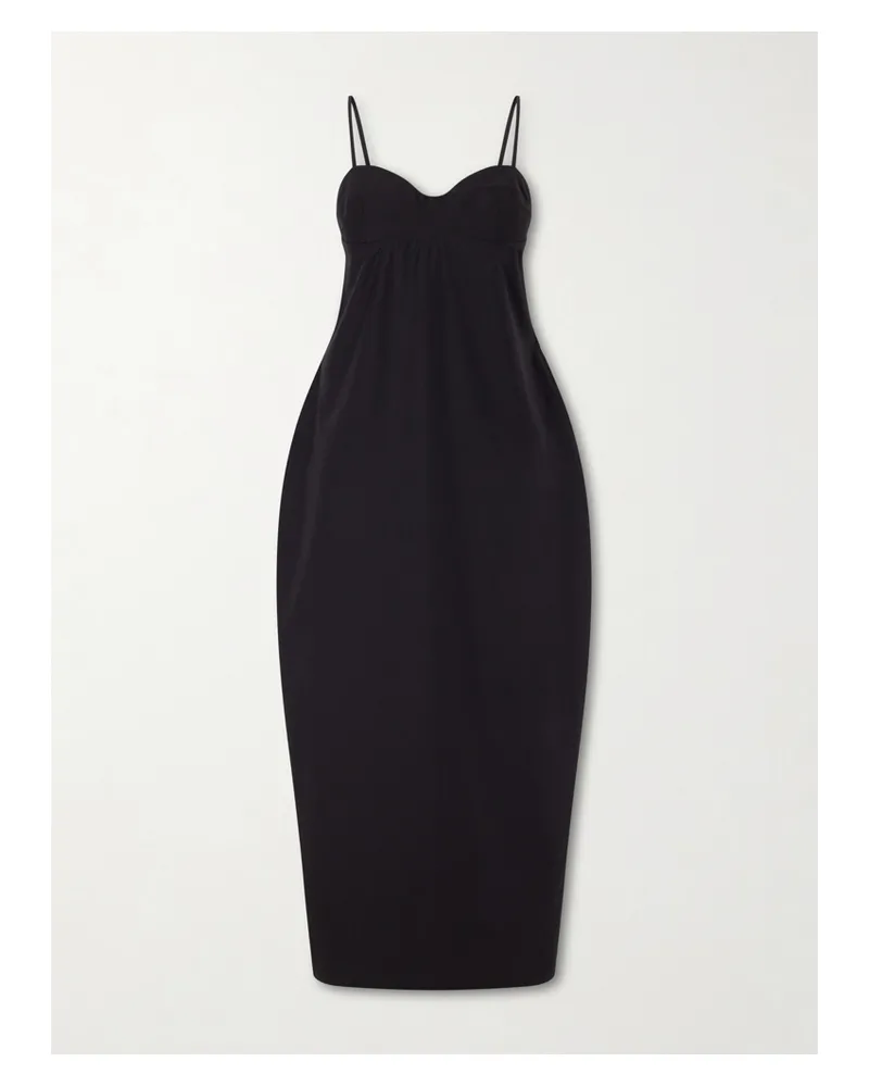 Róhe Dahippa Cotton Midi Dress - Black Black