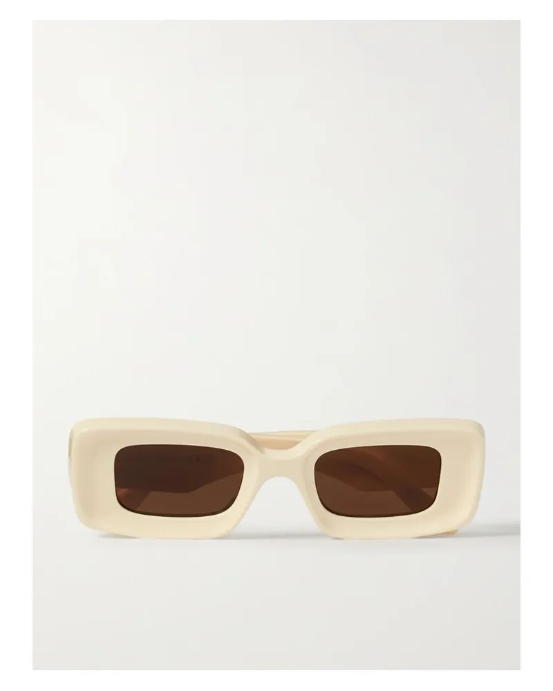 Loewe Sonnenbrille Mit Eckigem Rahmen Aus Azetat - Elfenbein Elfenbein
