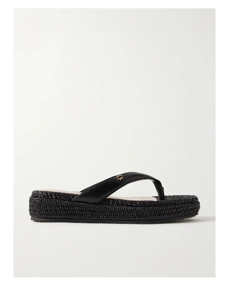 Gianvito Rossi Tahiti 40 Zehensandalen Aus Leder Mit Plateau - Schwarz Schwarz