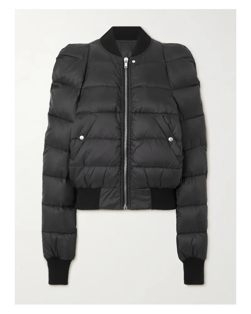 Rick Owens Bomberjacke Aus Wattiertem Shell - Schwarz Schwarz