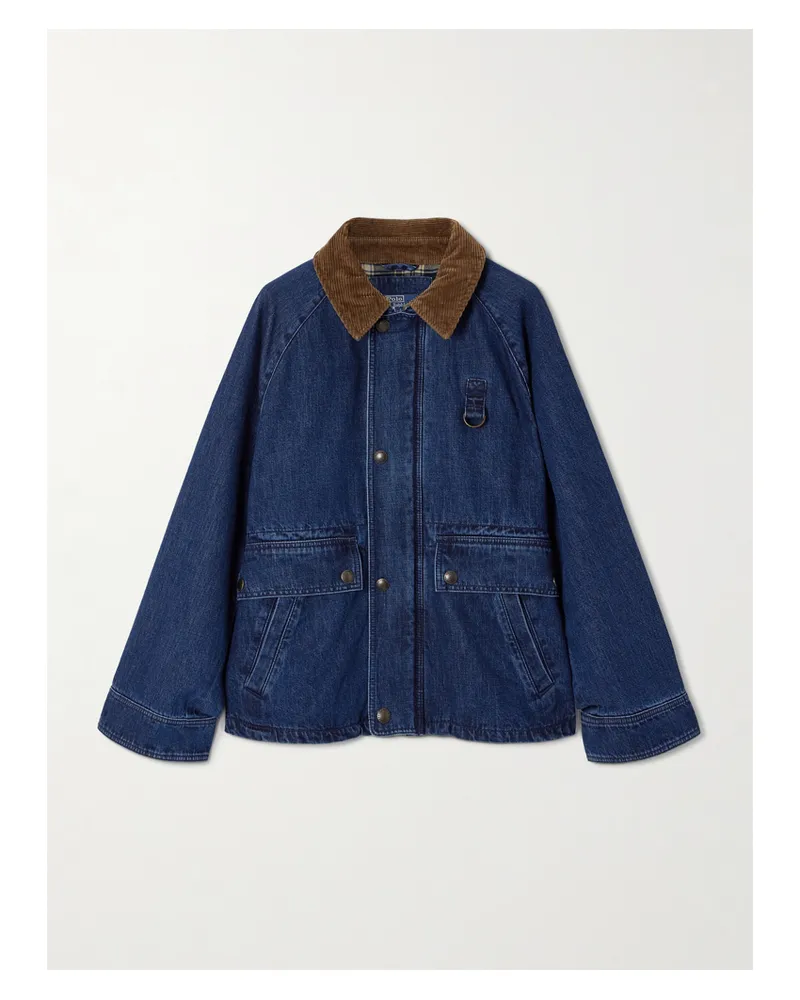 Ralph Lauren Jeansjacke Mit Besatz Aus Baumwollcord - Blau Blau