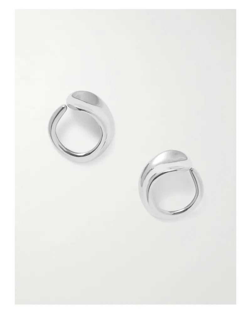 AGMES Marta Recycled Sterling Silver Hoop Earrings Silver