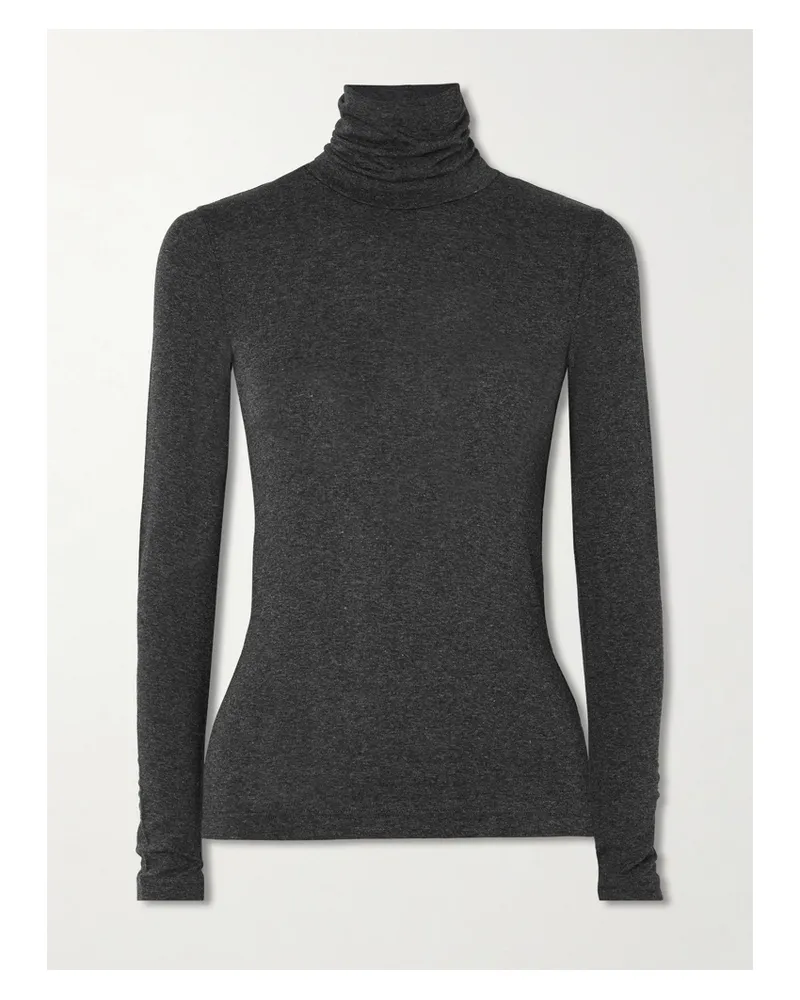 AGOLDE Pascale Stretch-jersey Turtleneck Top - Gray Gray