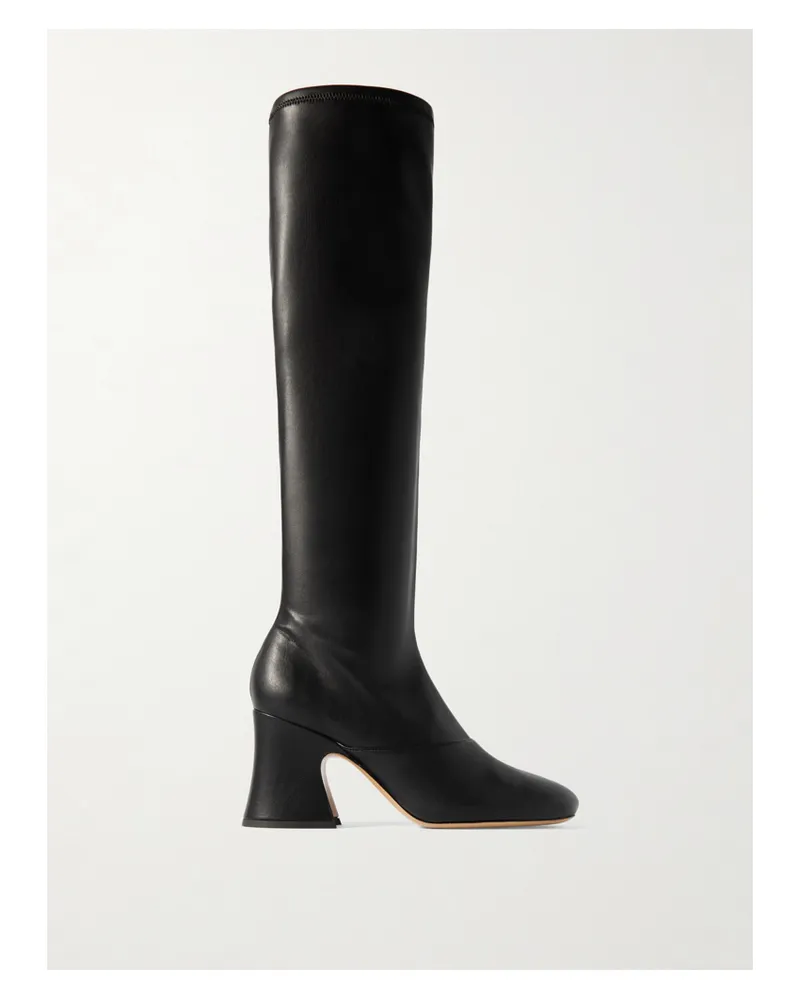 Chloé Janis Kniehohe Stiefel Aus Leder - Schwarz Schwarz