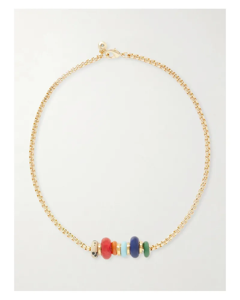 Roxanne Assoulin The Stone Slider Goldfarbene Kette Mit Mehreren Steinen Gold