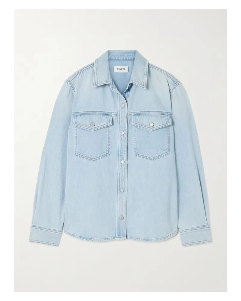 AGOLDE Rina Jeanshemd - Blau Blau
