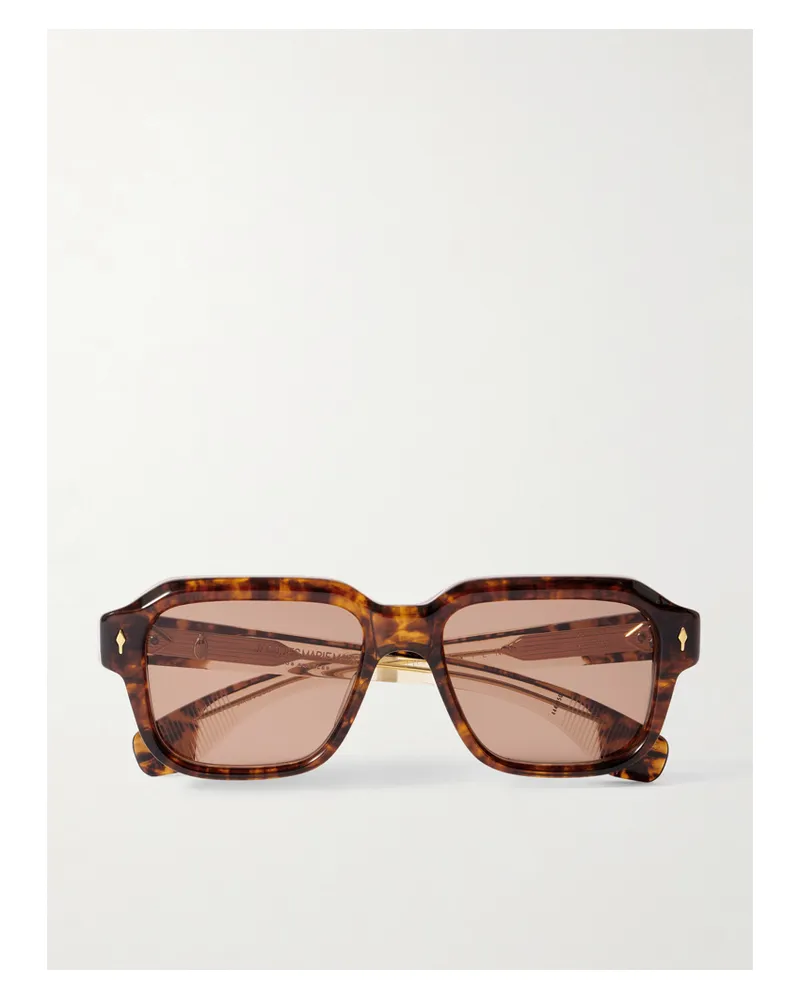 Jacques Marie Mage Vivienne Sonnenbrille Mit D-rahmen Aus Azetat In Hornoptik Horn