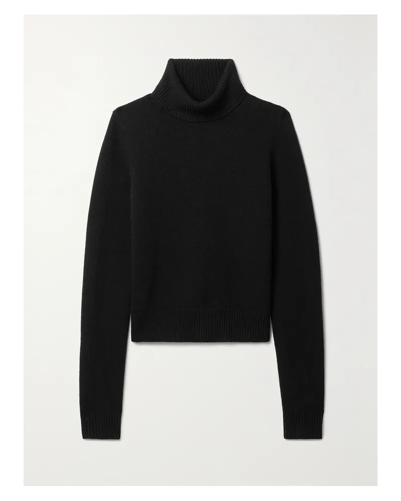 Nili Lotan Hollyn Cropped Wool Turtleneck Sweater - Black Black