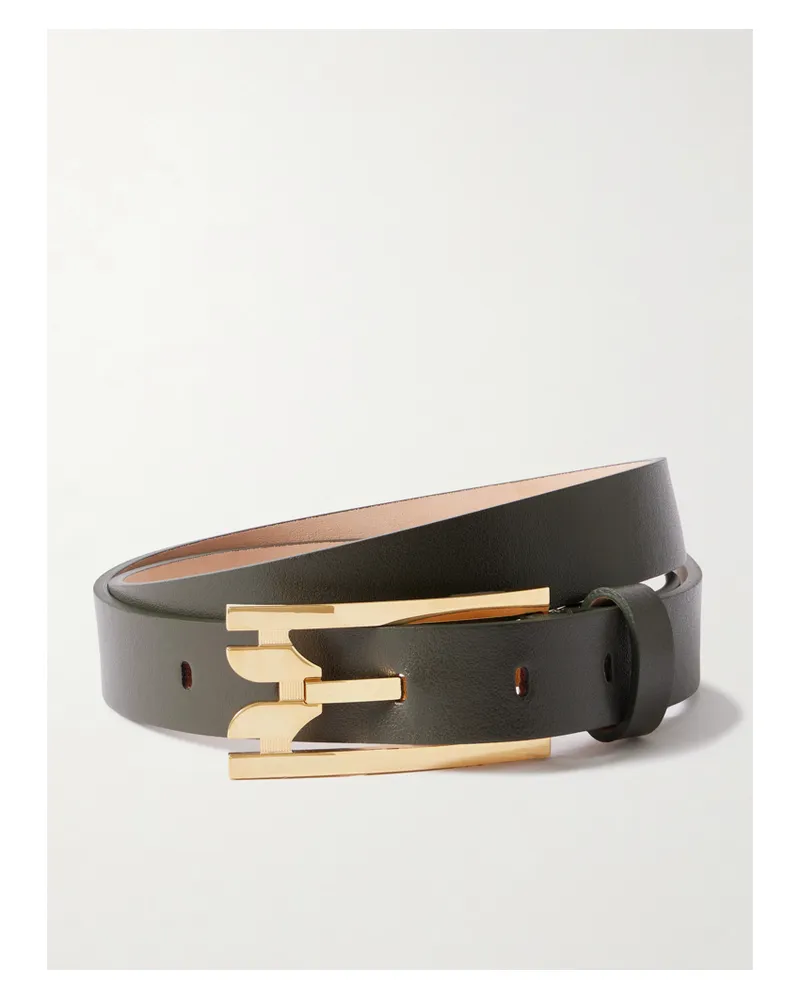 Victoria Beckham Gürtel Aus Leder - Grün Grün