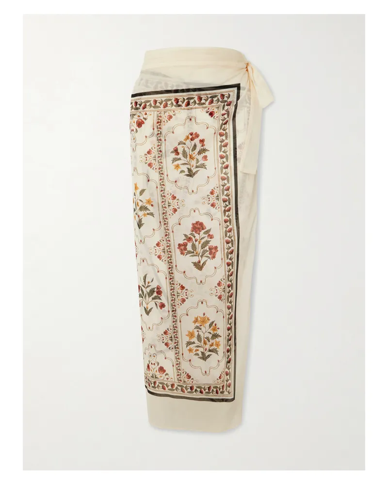 AGUA BENDITA Lavanda Andes Pareo Aus Voile Aus Einer Baumwoll-seidenmischung Mit Printmuster - Mehrfarbig Mehrfarbig