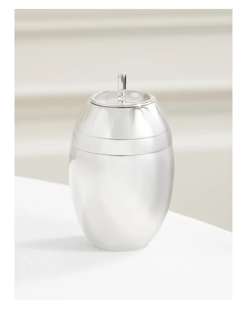 Christofle Uni Birth Egg Versilbertes Frühstücksset Silber