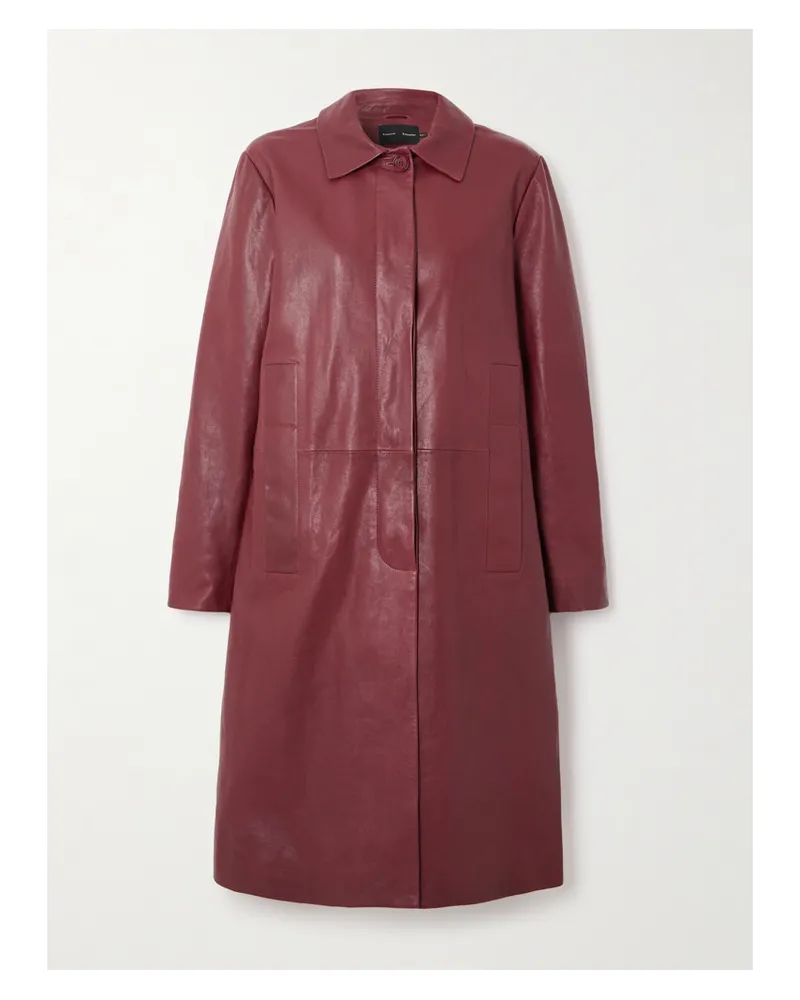 Proenza Schouler Nissi Mantel Aus Leder - Burgunder Burgunder