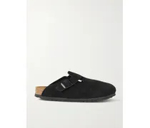 Boston Suede Clogs - Black