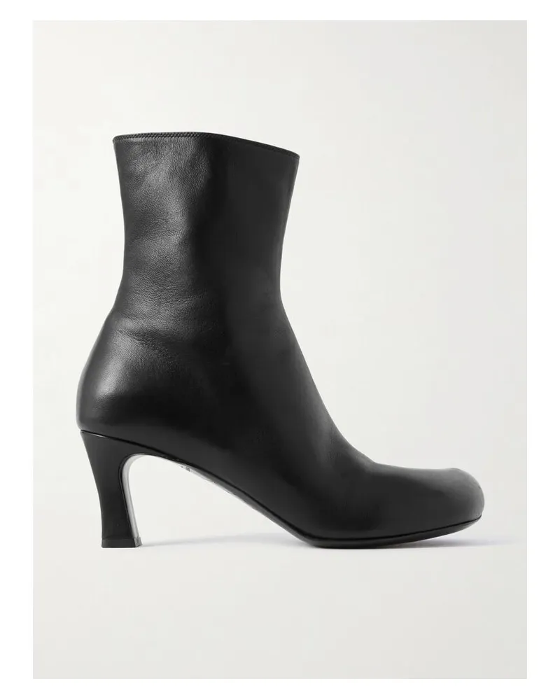 Bottega Veneta Ankle Boots Aus Leder - Schwarz Schwarz