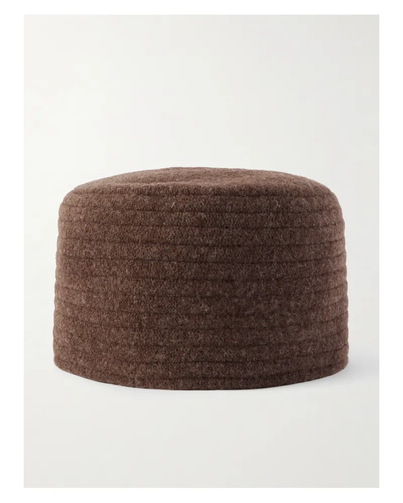 Loro Piana Alicia Ribbed Wool-felt Beanie - Green Green