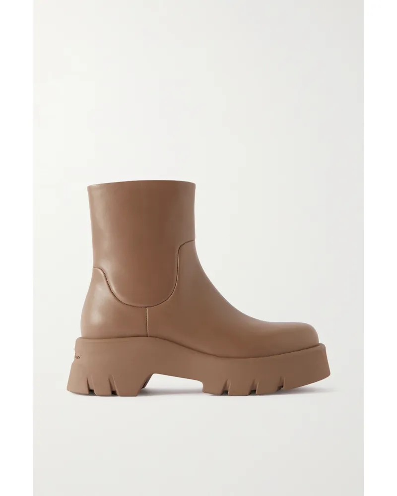 Gianvito Rossi Montey 20 Ankle Boots Aus Leder - Braun Braun