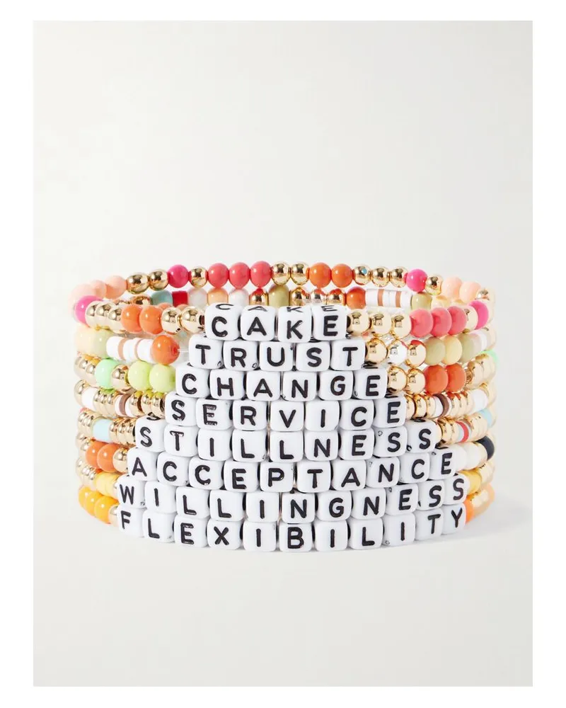 Roxanne Assoulin The Grab Bag Set Aus Acht Goldfarbenen Armbändern Mit Emaille - Mehrfarbig Mehrfarbig