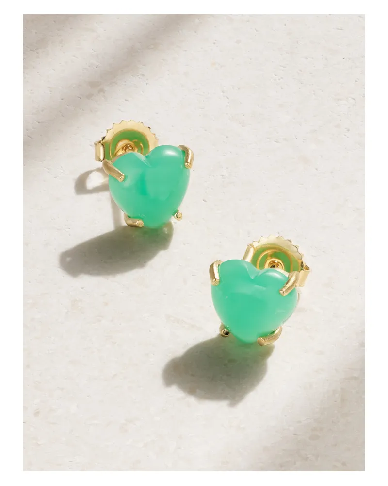 Irene Neuwirth Love Ohrstecker Aus 18 Karat Gold Mit Chrysoprasen Gold