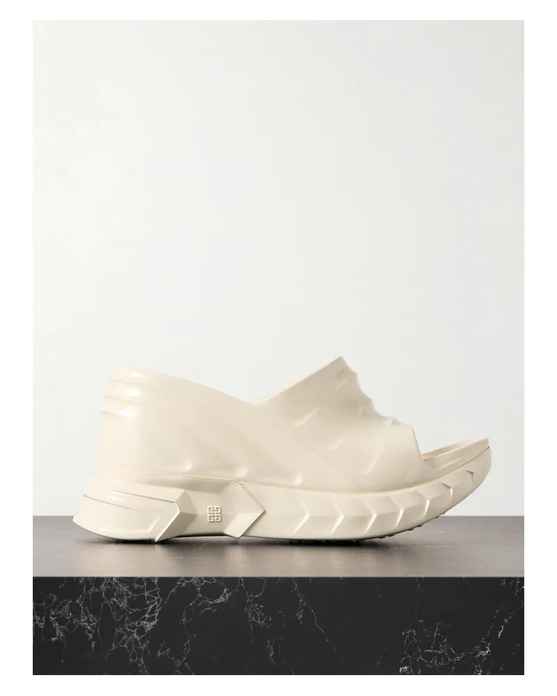 Givenchy Marshmallow Mules aus Gummi Elfenbein