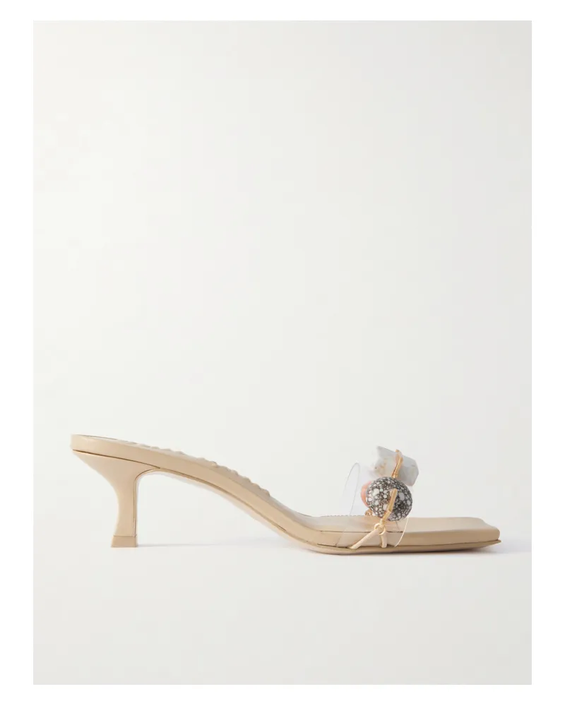 Cult Gaia Laguna Mules Aus Pvc Mit Steinen - Neutral Neutral