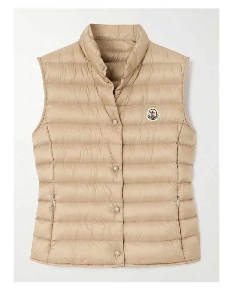 Moncler Liane Daunenweste aus Gestepptem Shell Neutral