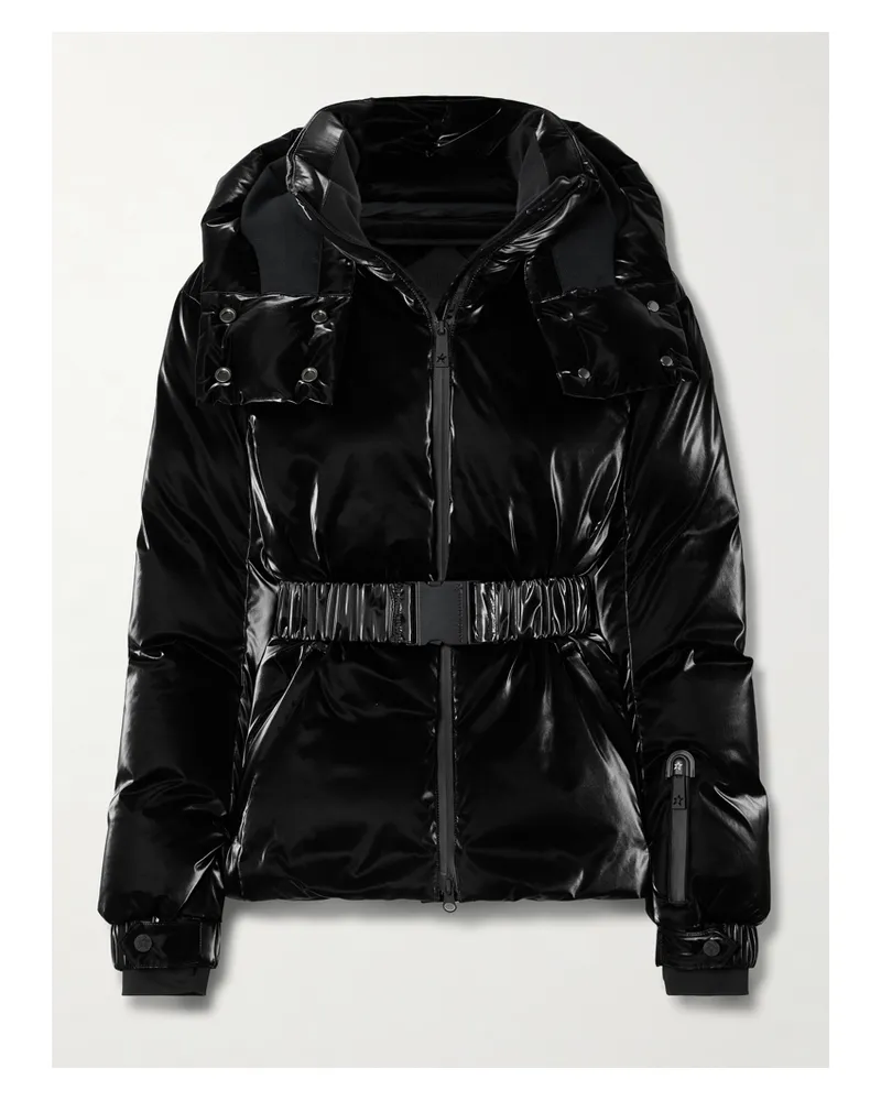 Perfect Moment Candice Gesteppte Skijacke Mit Daunenfüllung Und Gürtel - Schwarz Schwarz