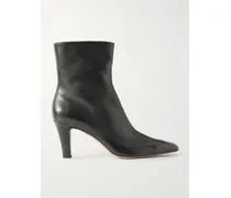 Belle Leather Ankle Boots - Black