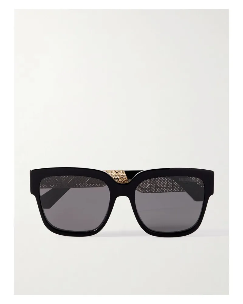 Dior Diorésille S1i Sonnenbrille Mit Eckigem Rahmen Aus Azetat Mit Goldfarbenen Details Gold