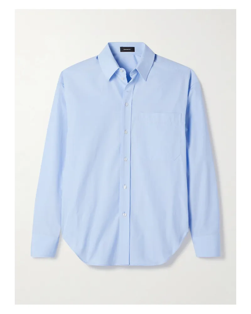 WARDROBE.NYC Hemd Aus Baumwollpopeline - Blau Blau