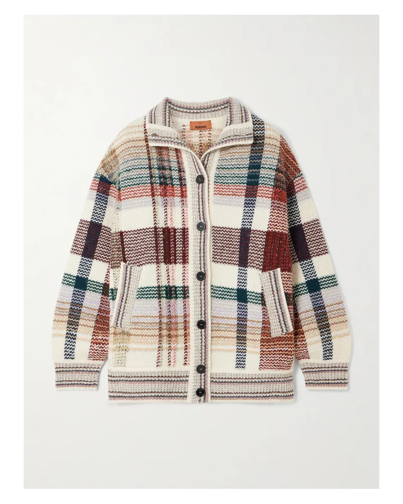 Missoni Caperdoni Karierter Cardigan Aus Einer Wollmischung - Mehrfarbig Mehrfarbig