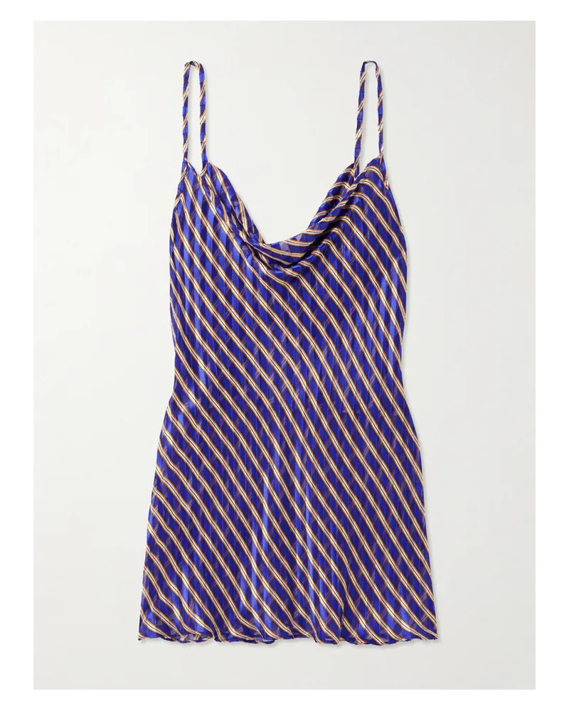 Dries van Noten Top Aus Devoré-satin Mit Streifen - Lila Lila