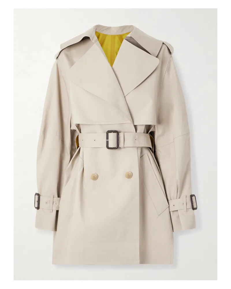 Givenchy Doppelreihiger Trenchcoat Aus Baumwollgabardine Mit Gürtel - Neutral Neutral