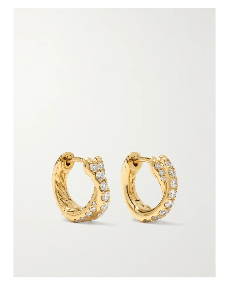 David Yurman Crossover Creolen Aus 18 Karat Gold Mit Diamanten Gold