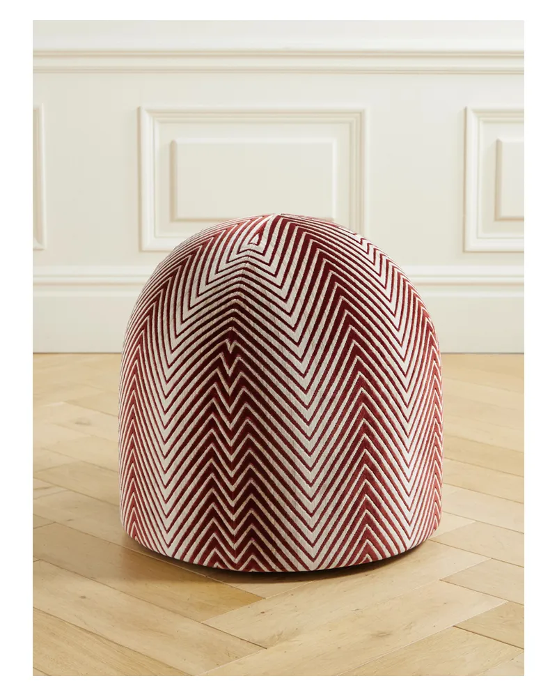 Missoni Home Ziggy Pouf Aus Gestreiftem Samt - Mehrfarbig Mehrfarbig