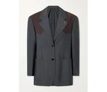 Wool And Mohair-blend Blazer - Gray