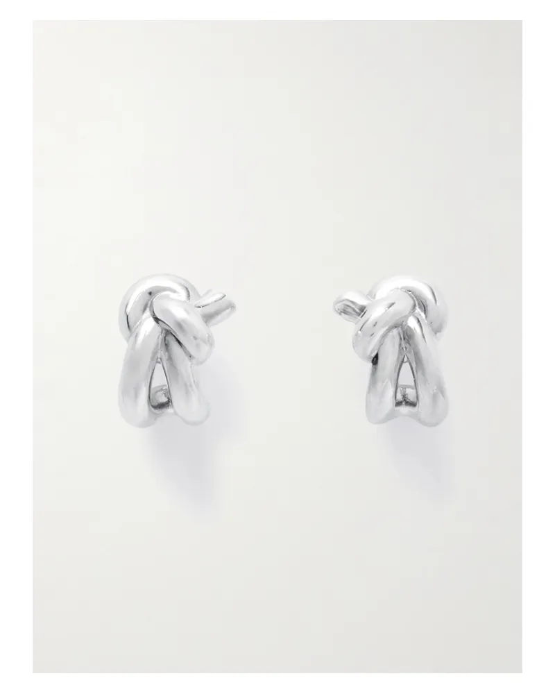 Bottega Veneta Knot Silver Earrings Silver