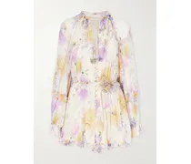 Luna Ruffled Playsuit - Neutrals