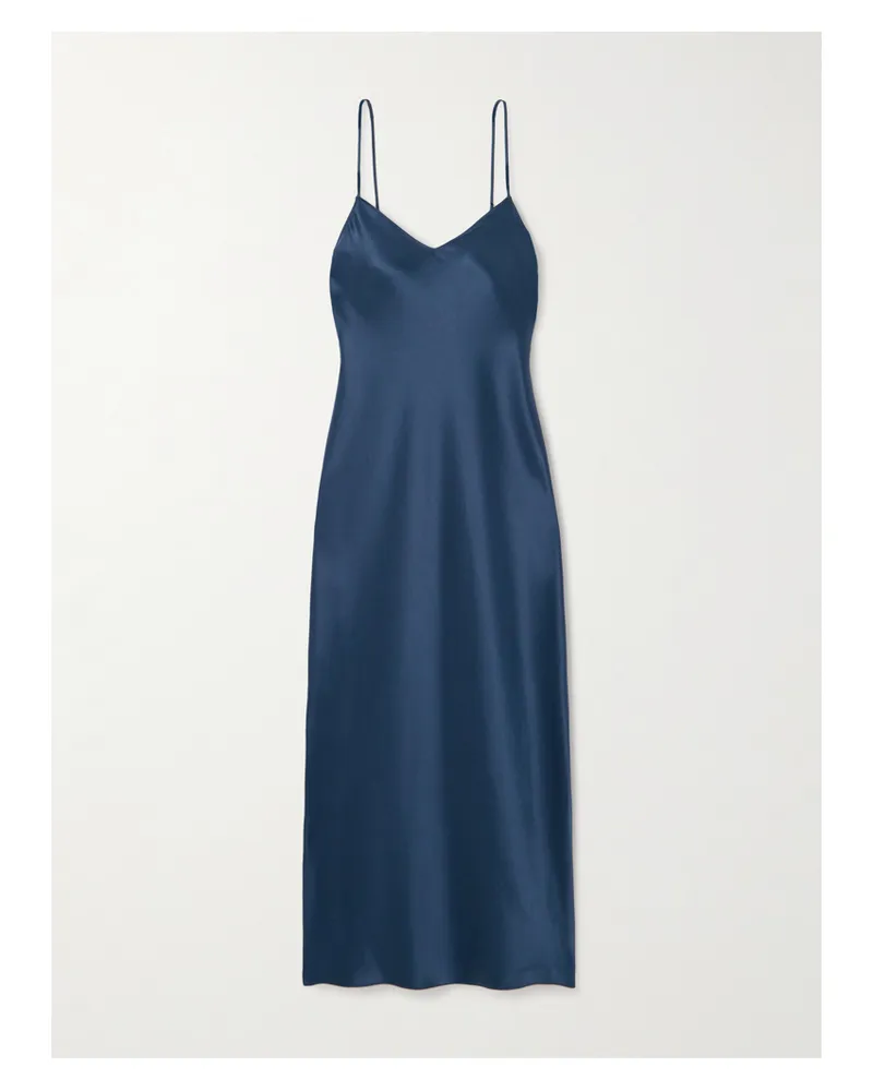 Ralph Lauren Satin Midi Dress - Blue Blue