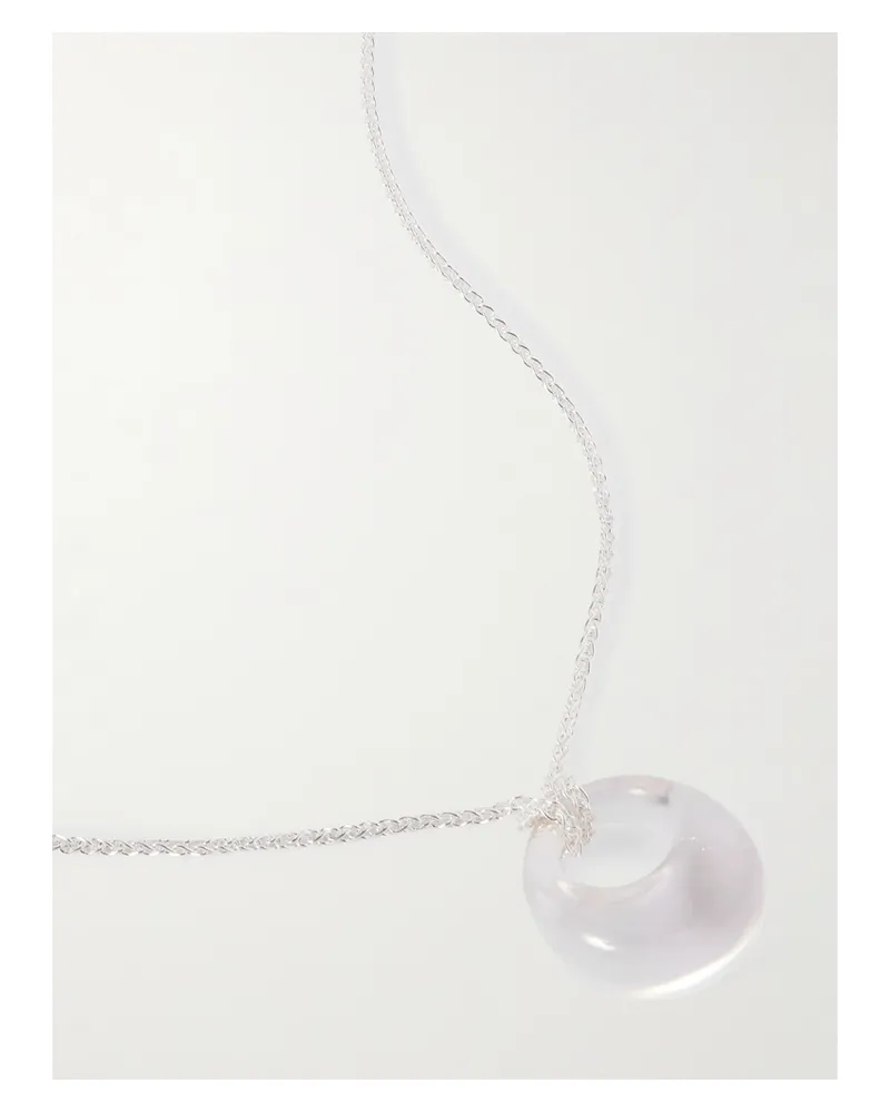 Loren Stewart Moonrise Sterling Silver Quartz Necklace Silver