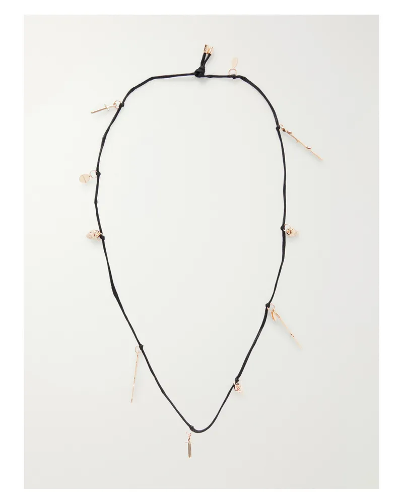 Gabriela Hearst Gold-tone Cord Necklace - Black Black